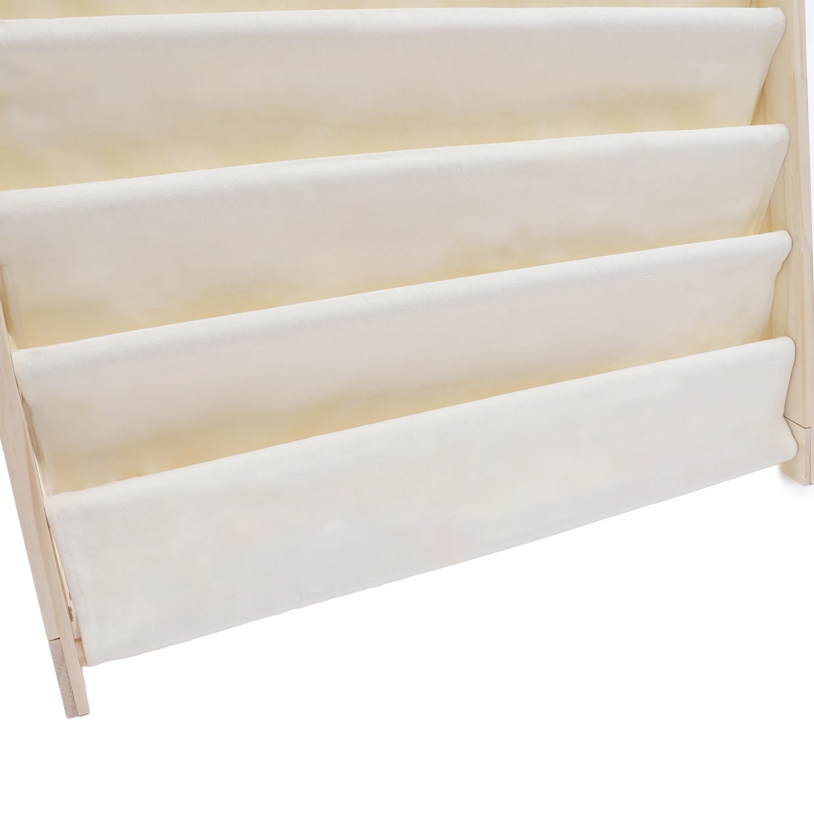 6-Tier Kids Bookshelf | Pine Wood Floor Standing Bookcase, White/Log Color, 753079cm - Image 6