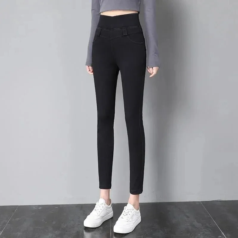 Super High Waist Stretch Pencil Jeans Women Big Size 26-38 Casual Skinny Vaqueros Wash Slim Denim Pants Spring Cowboy Spodnie - Image 5