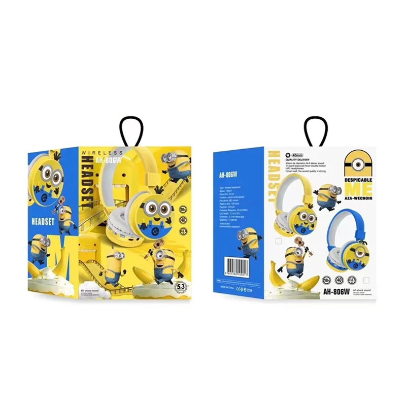 New Minions Bluetooth Earphones Wireless Earphones Anime Cartoon Stereo Earphones with Microphone Earphones for Christmas Gifts - Image 6