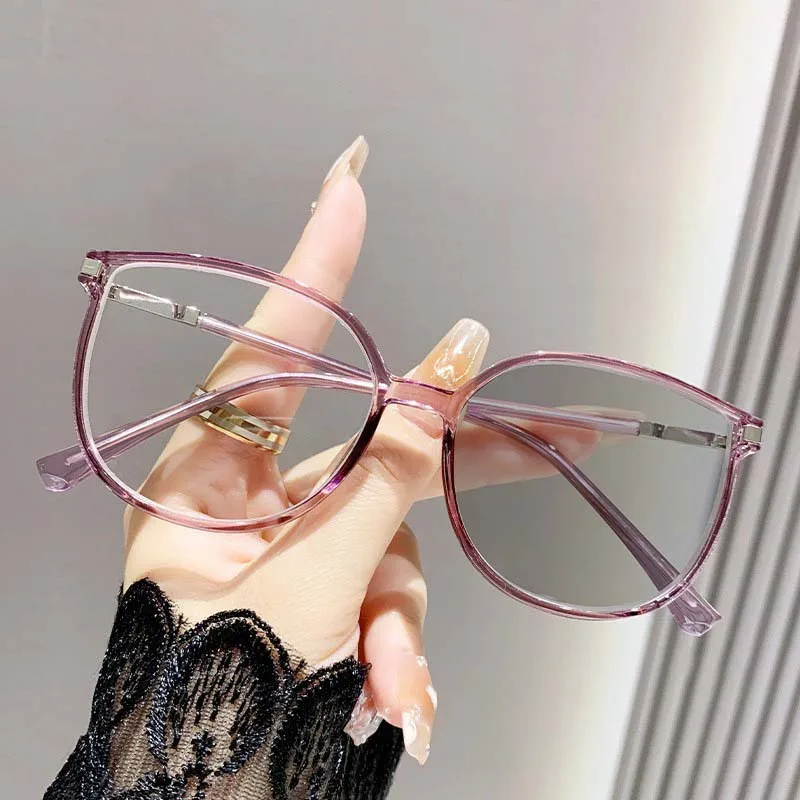 Sparkling Frame Photochromic Myopia Glasses for Women Oversized outdoor UV Near Sight Eyewear Fashion Eyeglasses Diopter To -4.0 - Image 2