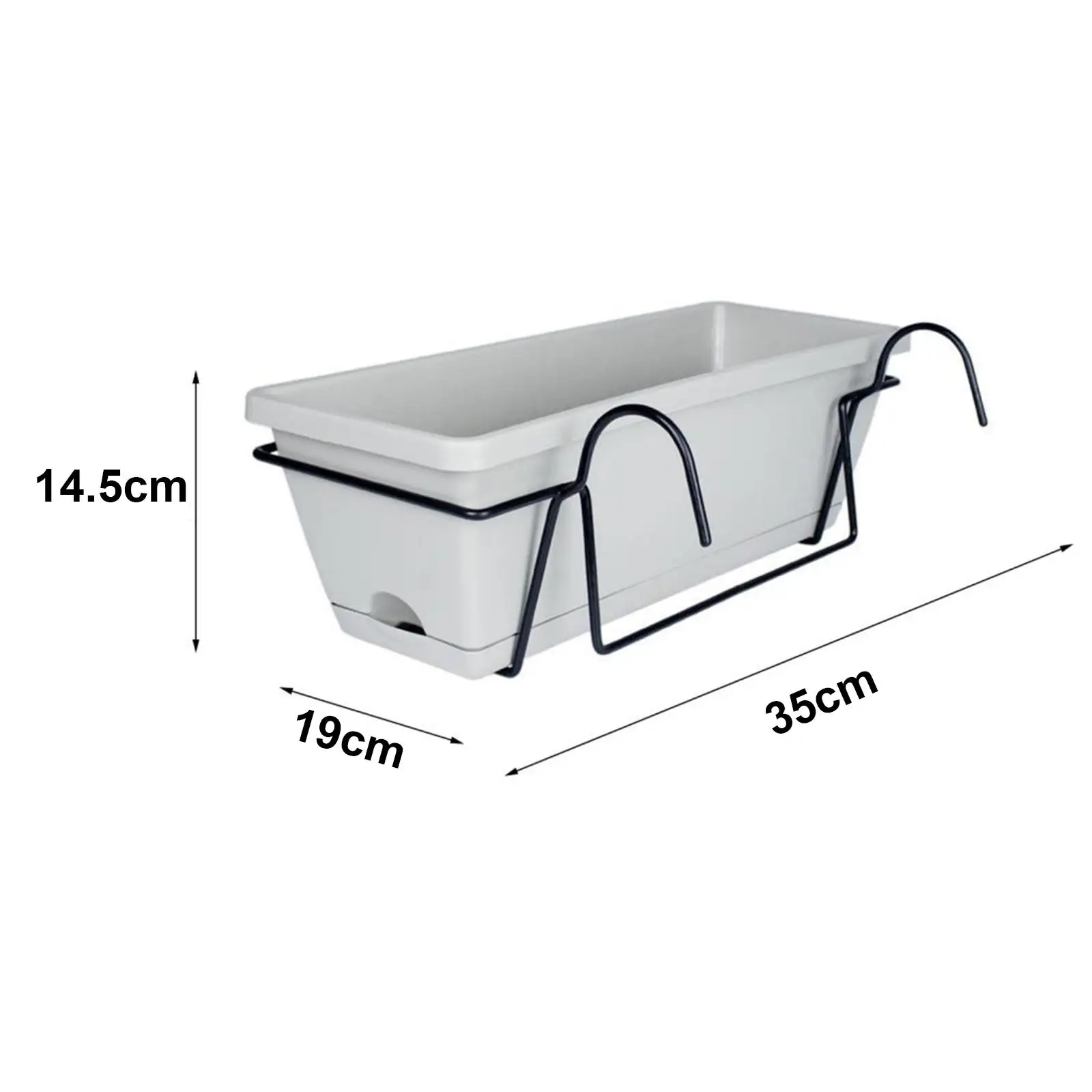 Hanging Planter for Balcony Railing Plant Basket Fence Planter Home Decor Window Box Planter Flower Pot for Garden Deck Yard 6L - Image 6