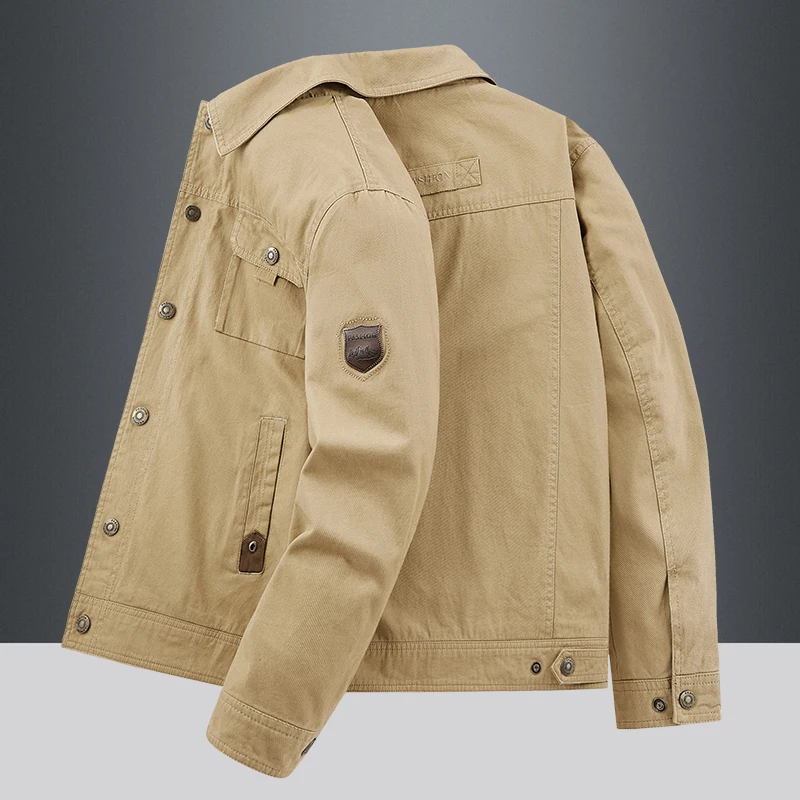 mens cargo jackets New Fashion bomber jacket mens wear simple British style Warm Windproof Jacket and coat baseball jacket male - Image 3