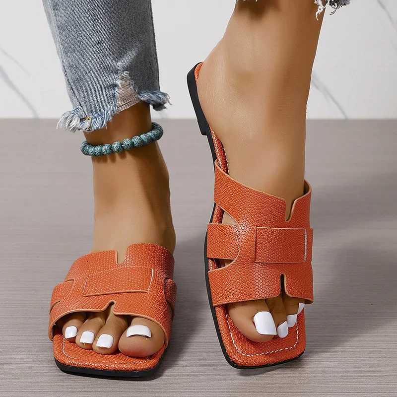 Summer Women Slippers Fashion Beach Flats Shoes 2024 New Casual Sandals Dress Walking Flip Flops Open Toe Slides Mujer Zapatos - Image 5