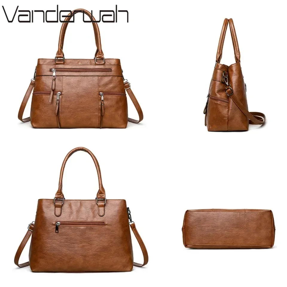 Elegant Handbag For Women High Quality Leather Top-Handle Bags Purse Ladies Shoulder Crossbody Bag Casual Tote Bolso Marca Lujo - Image 5