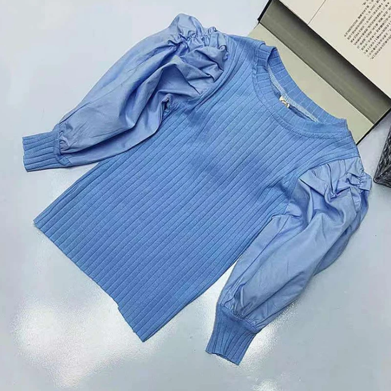 Fashion Kids Girls Blouse Puff Long Sleeve Girls Shirt White Blouse Tops Children Clothes Baby Toddler Teen School Princess A383 - Image 5