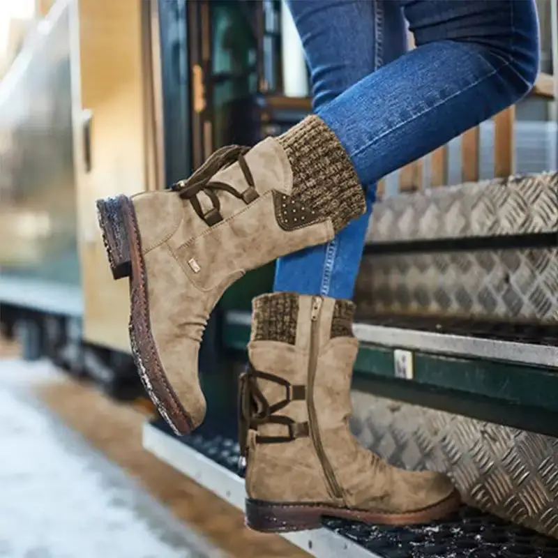 VIP Winter Snow Boots Womens Plus Velvet Warm Ankle Boots High Top Comfortable Thick Bottom Hiking Shoes - Image 3