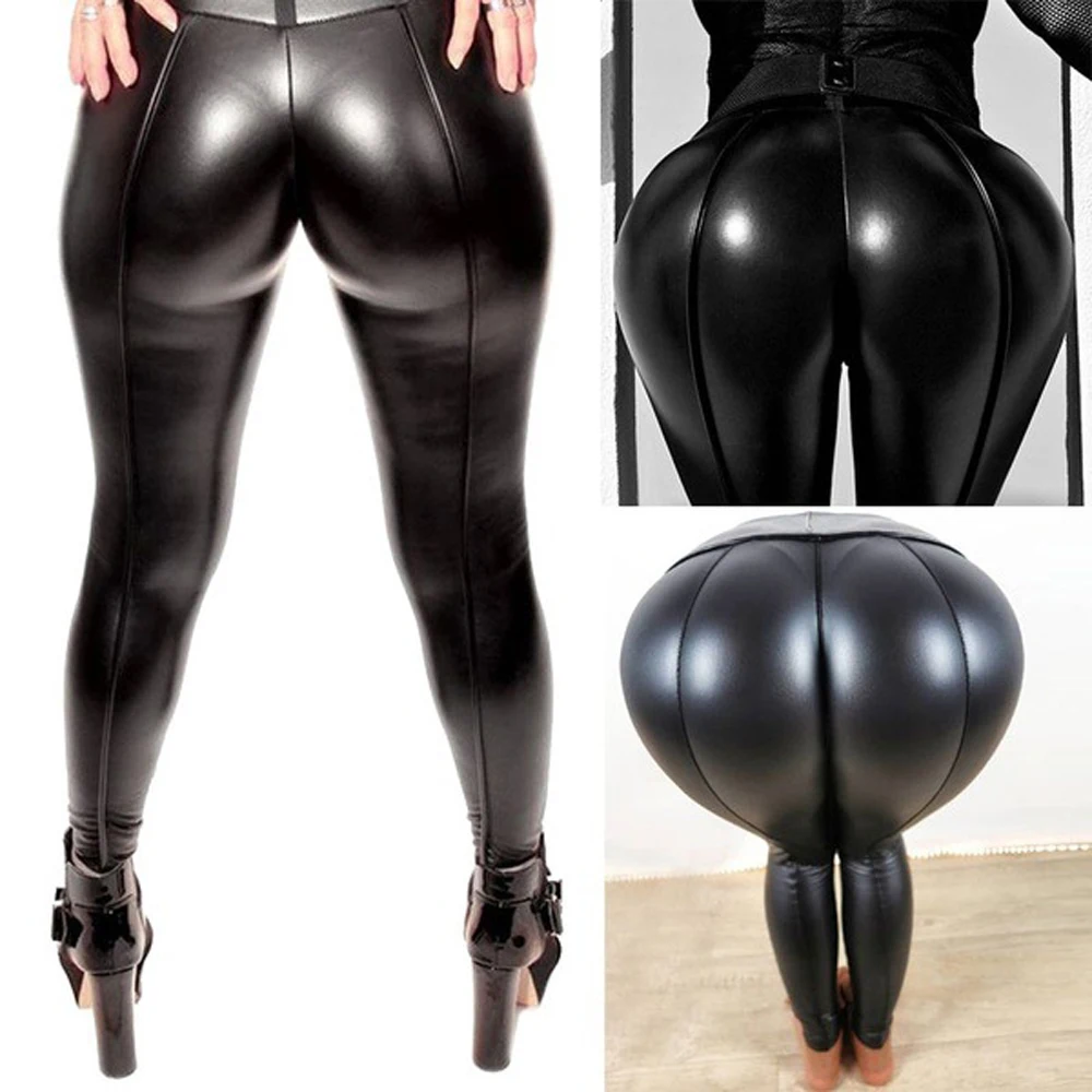 New pu Leather Pants Leggings High Waist Women Sexy Elastic Skinny Push Up Leggings Stretch Jeggings Women Legins drop shipping - Image 4