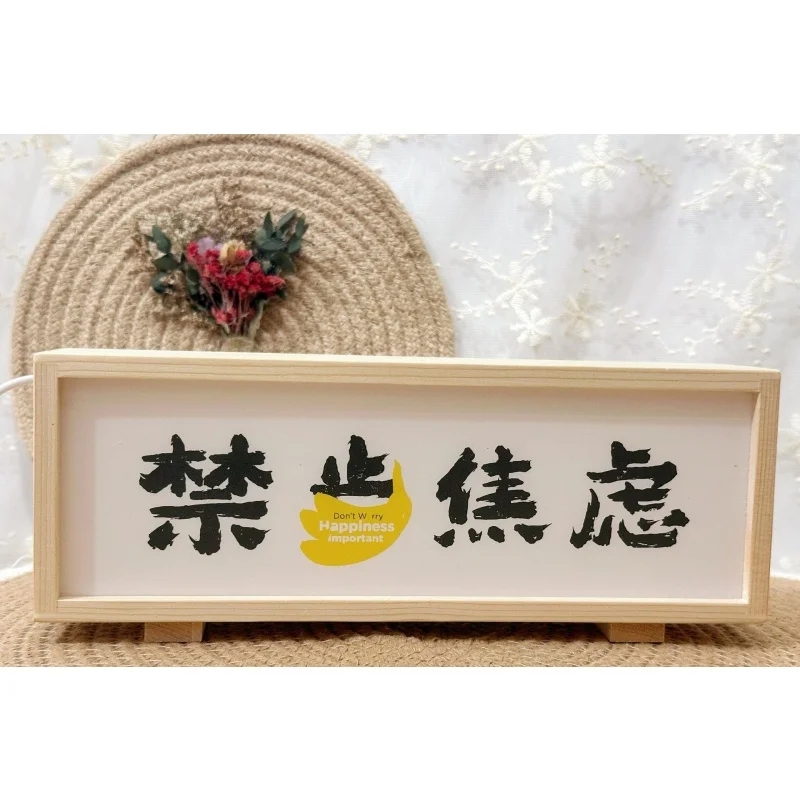 Wooden Desktop Decorative Lights Bedroom Lamps Home Decor Atmosphere Lights Gifts Light Walnut Wood Modern Simple USB Plug-In - Image 5