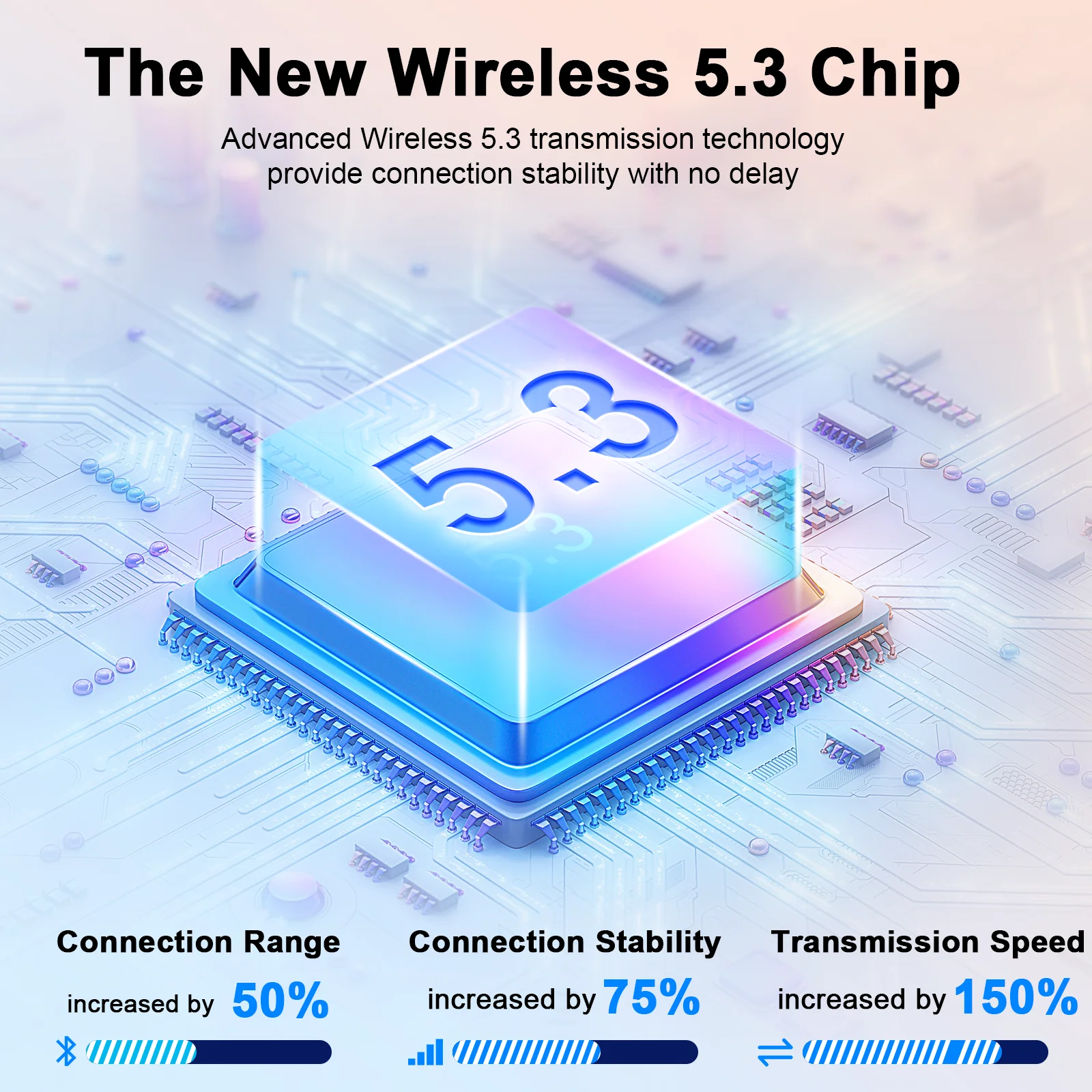 Wireless Earbuds, Bluetooth 5.3, 4 ENC Noise Canceling Mic, 40H LED Display Charging Case, IP7 Waterproof in-Ear Earbuds. - Image 2
