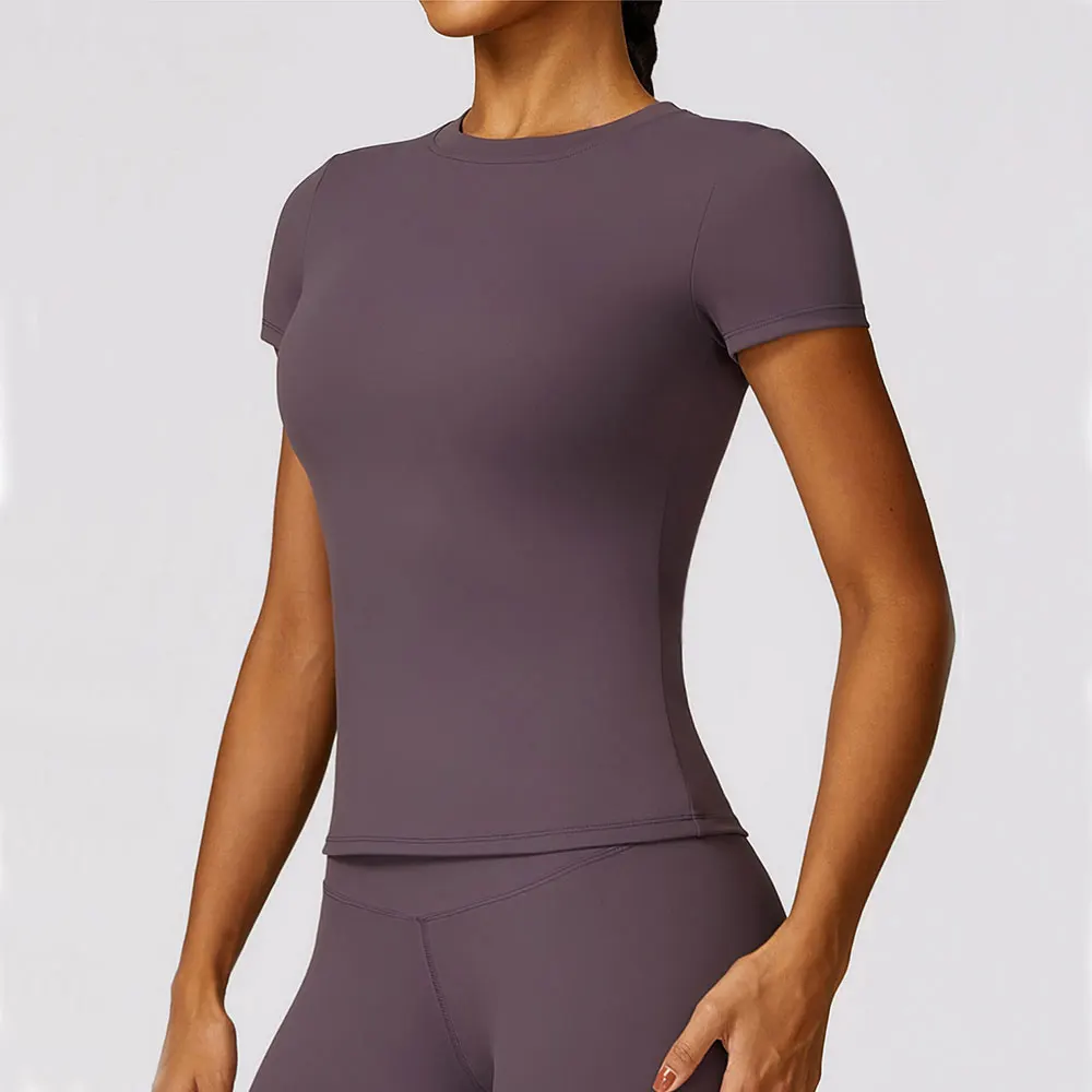 Yoga Shirts Women Top Quick Dry Running Tops Tights Push Up Workout Gym Clothes Female Short Sleeve Fitness Sports T-Shirts - Image 4