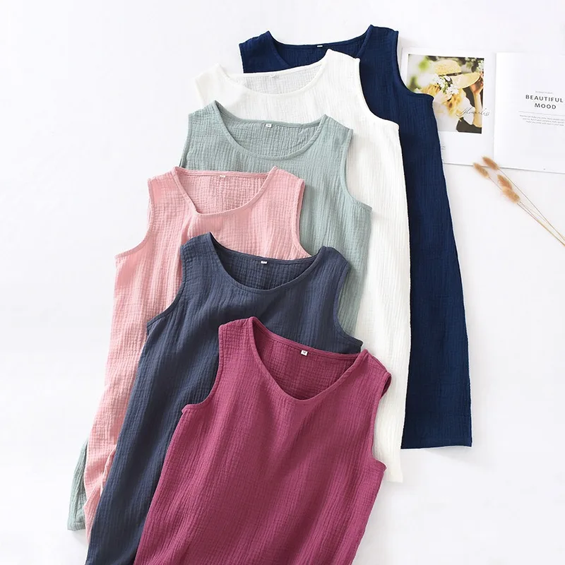 Vintage 100% Cotton Gauze Summer Dress Solid O-Neck Short Long Basic Home Women Sundress Parent-Child Outfit Muslim,121964WLA - Image 3
