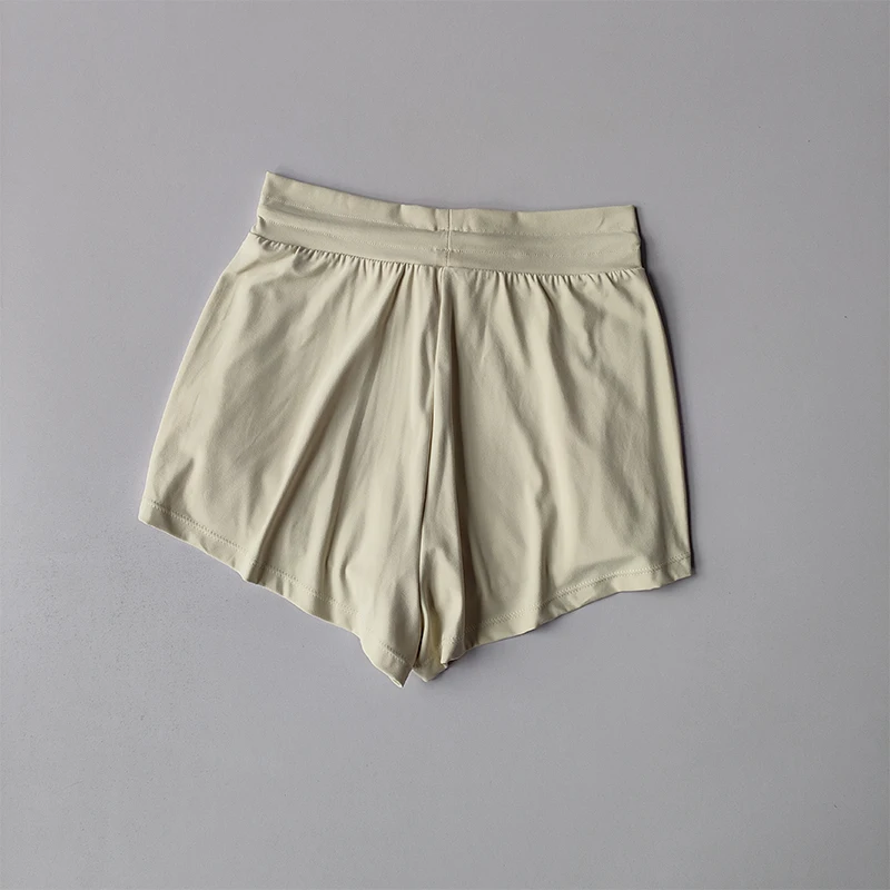 Sports Shorts for Women's Fake Two-piece High Waisted Drawstring Quick Drying Yoga Running Shorts for External Wear Clothing - Image 5