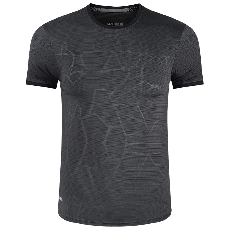 Breathable Print Shirts Running Sport Fashion Training Gym Lightweight Tops Fashion Men Workout Quick Dry Short Sleeve - Image 3