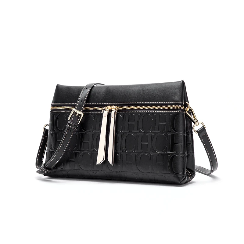 CH High Fashion Ladies Shoulder Bag Daily Commuter Versatile Small Square Women's Crossbody Bag Pure Colour Letter Print Design - Image 3