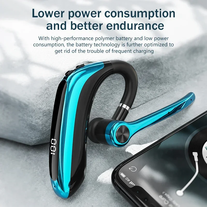 EARDECO Portable Wireless Bluetooth Headset Ear Hook Noise Reduction Single Ear Sports Running Business Wireless Game Headset - Image 3
