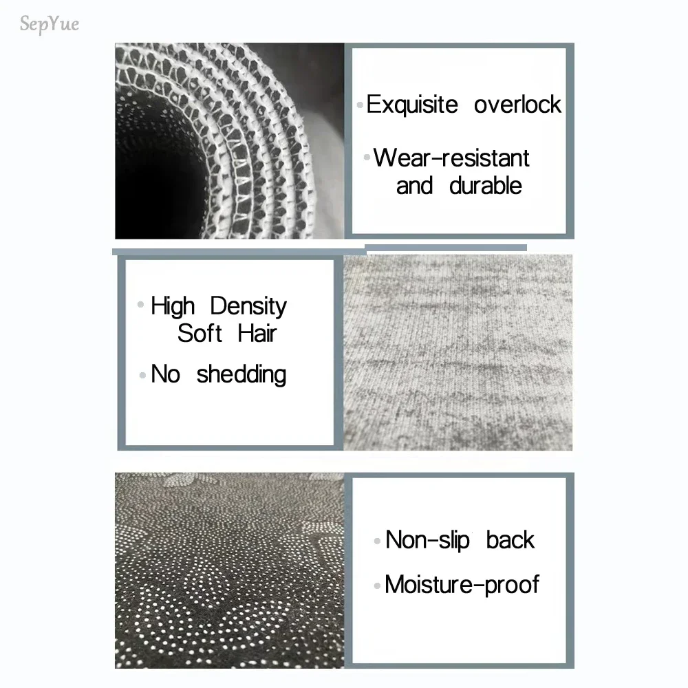 VIKAMA Round Carpet, Living Room, Bedroom, Computer Chair, Office, Study, Swivel Chair Rug, Gaming Chair Mat, Home Decoration - Image 6