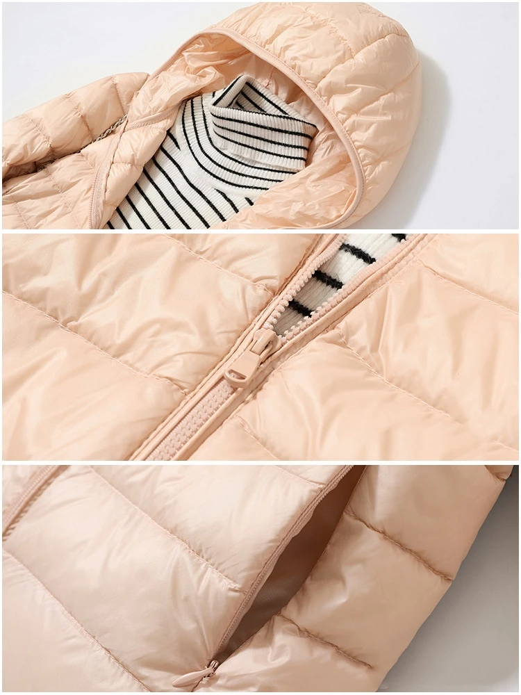 15 Colors Women Ultra Lightweight Puffer Jacket 2023 New Korean Fashion Hooded Short Female Wind-Resistant Breathable Down Coat - Image 6