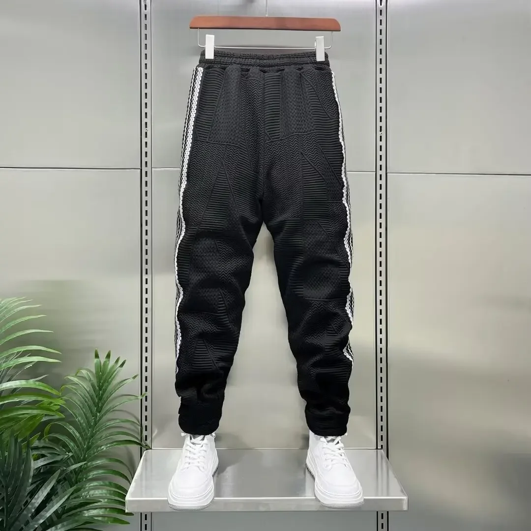 Autumn Men's Coffee Joggers Tactical Pants High Street Sports Trousers 9-Minute Sweatpants Fashionable Men's Clothing 2024 - Image 6