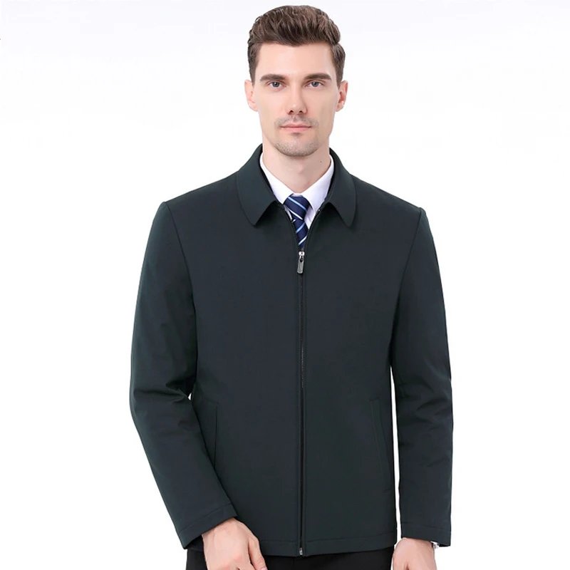 brand turn down coat casual jacket Men Simple top business new jacket Men's Bomber Zipper Jacket Baseball Coat Men Plus size 4XL - Image 2