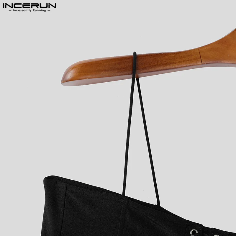 Sexy Fashion Stylish Tops INCERUN Men Tight Fitting Drawstring Design Vests Casual Clubwear Male Sleeveless Tank Tops S-5XL 2025 - Image 4