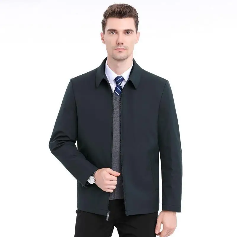 brand turn down coat casual jacket Men Simple top business new jacket Men's Bomber Zipper Jacket Baseball Coat Men Plus size 4XL - Image 3