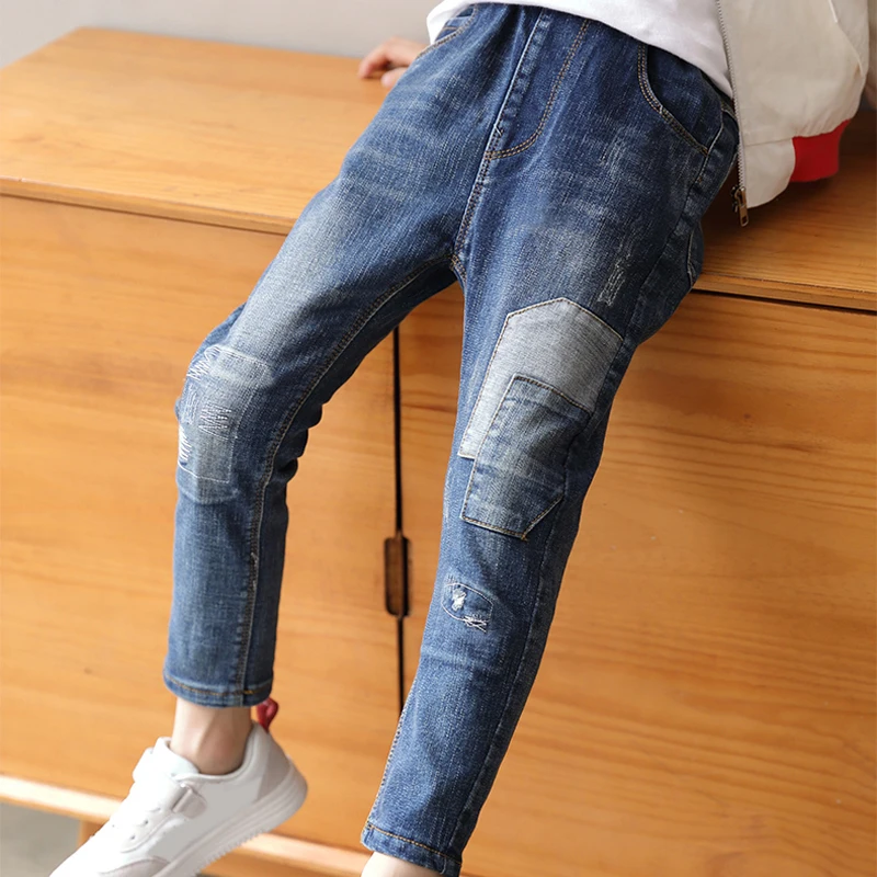 IENENS 4-11Y Boys Slim Straight Jeans Summer Classic Jean Bottoms Children Denim Long Pants Kids Baby Boy Casual Trousers - Image 2