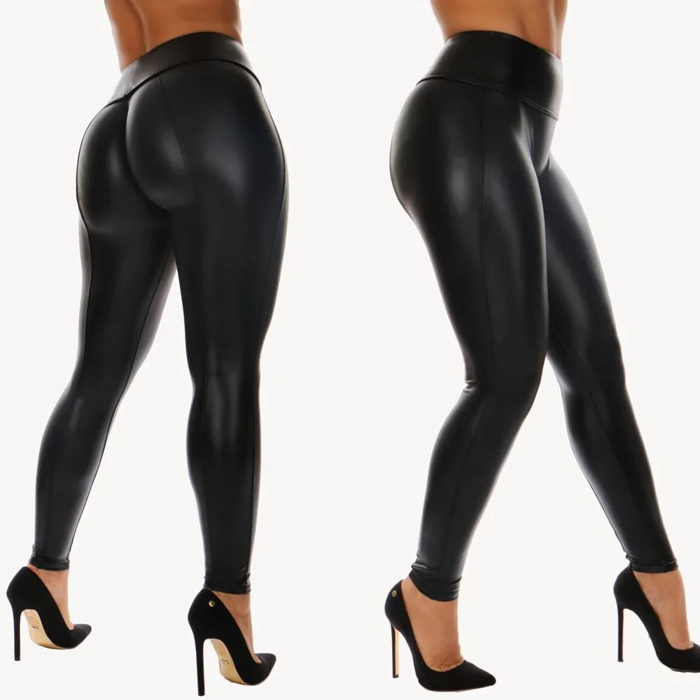 New pu Leather Pants Leggings High Waist Women Sexy Elastic Skinny Push Up Leggings Stretch Jeggings Women Legins drop shipping - Image 2