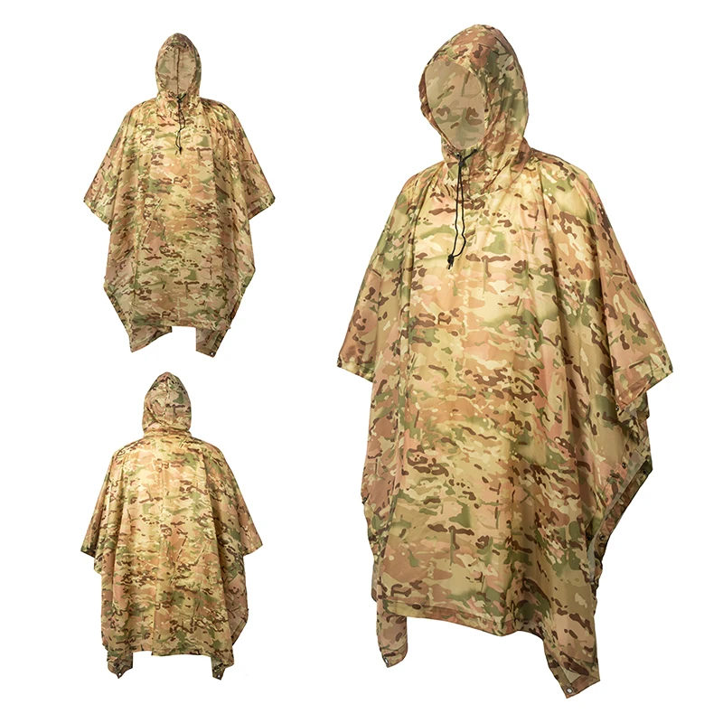 Man Military Impermeable Zipper Camo Raincoat Waterproof Rain Coat Men Raincoat Women Awning The Rain Motorcycle Rain Poncho - Image 2