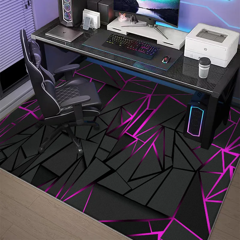 VIKAMA Gaming Room Carpet, Bedroom And Study Computer Swivel Chair Rug Home Soundproof And Anti-Slip Floor Mat, Home Decoration - Image 2