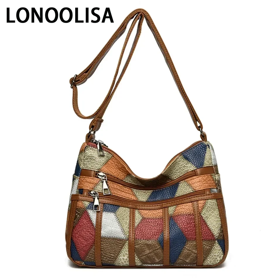 Soft Leather Purses and Handbags Casual Shoulder Crossbody Bags for Women 2024 Vintage Multi-pocket Ladies Messenger Bags Design - Image 6