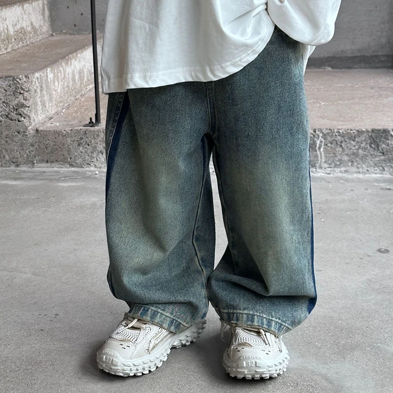 New Kids Baby Boys Retro Jeans Children's Fashion Denim Pants Spring Autumn Korean Casual Kids Baby Boys Jeans - Image 2