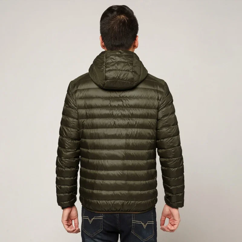 Men's All-Season Ultra Lightweight Packable Down Jacket Water and Wind-Resistant Breathable Coat Big Size Men Hoodies Jackets - Image 2