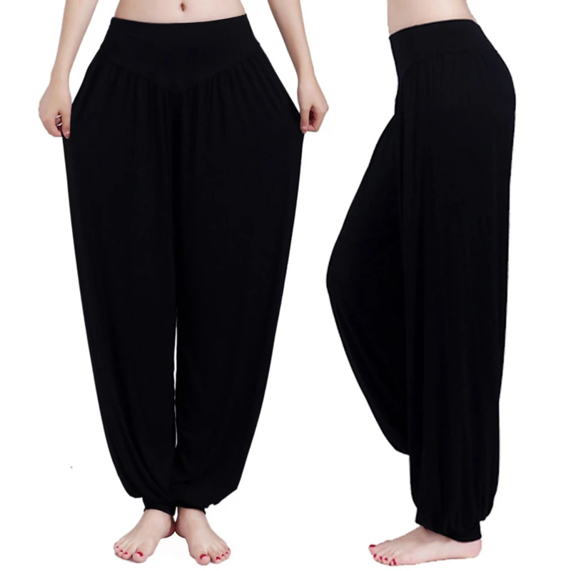 New Women casual harem pants high waist dance pants dance club wide leg loose long bloomers trousers size - Image 4