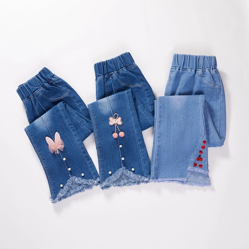 Spring Autumn Kids Baby Girls Cowboy Pants Baby Girls Jeans Casual Girls Jeans Children Clothing Kids Bell-bottoms Jeans - Image 3