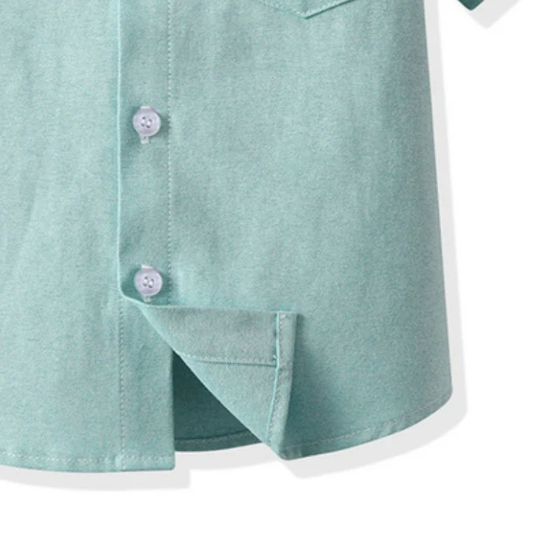 2024 New Children Boys Gentleman Shirts Kids Short Sleeve Casual Tops Infant Toddler Girls Blouse Formal Clothing Summer Clothes - Image 5