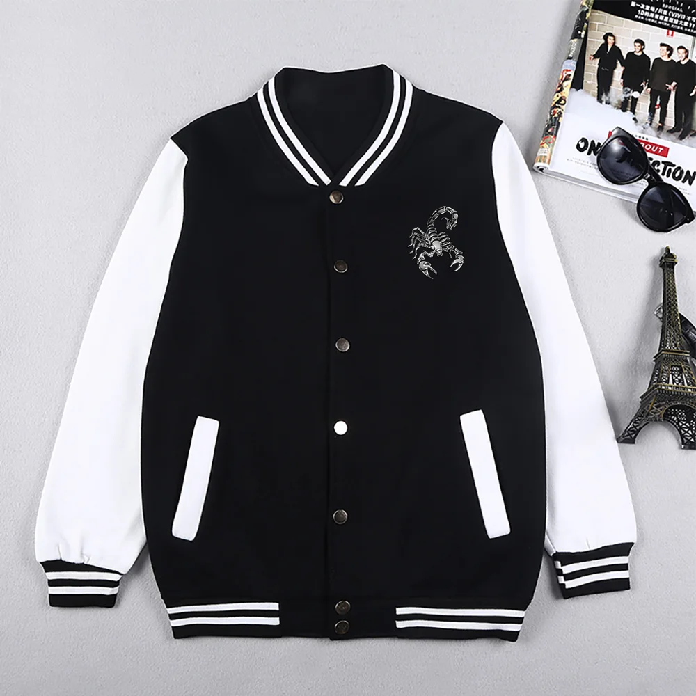 Scorpio Personality Printing Men Jackets Fashion Casual Sports Wear Baseball Uniform Comfortable Male Bomber Coats - Image 4