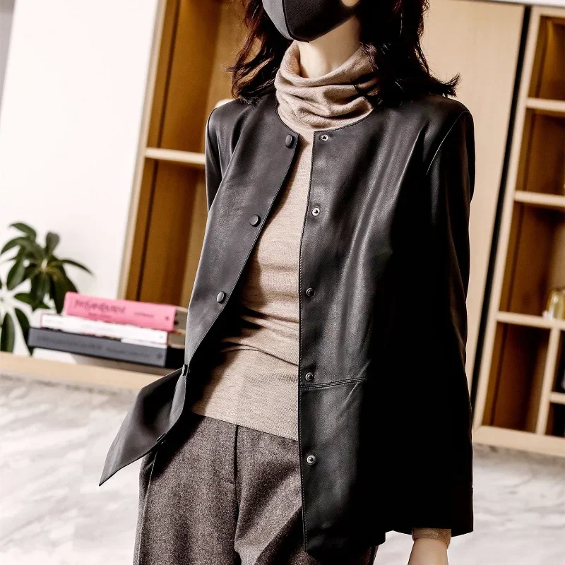 Winter Women's Coats On Offer With High Quality Bomber Leather Jacket Women Autumn Cold Baseball Clothes Fashion Trend Clothing - Image 4