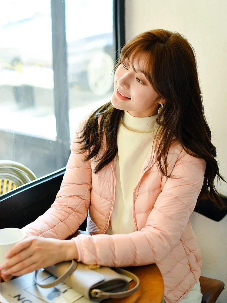 15 Colors Women Ultra Lightweight Puffer Jacket 2023 New Korean Fashion Hooded Short Female Wind-Resistant Breathable Down Coat - Image 3