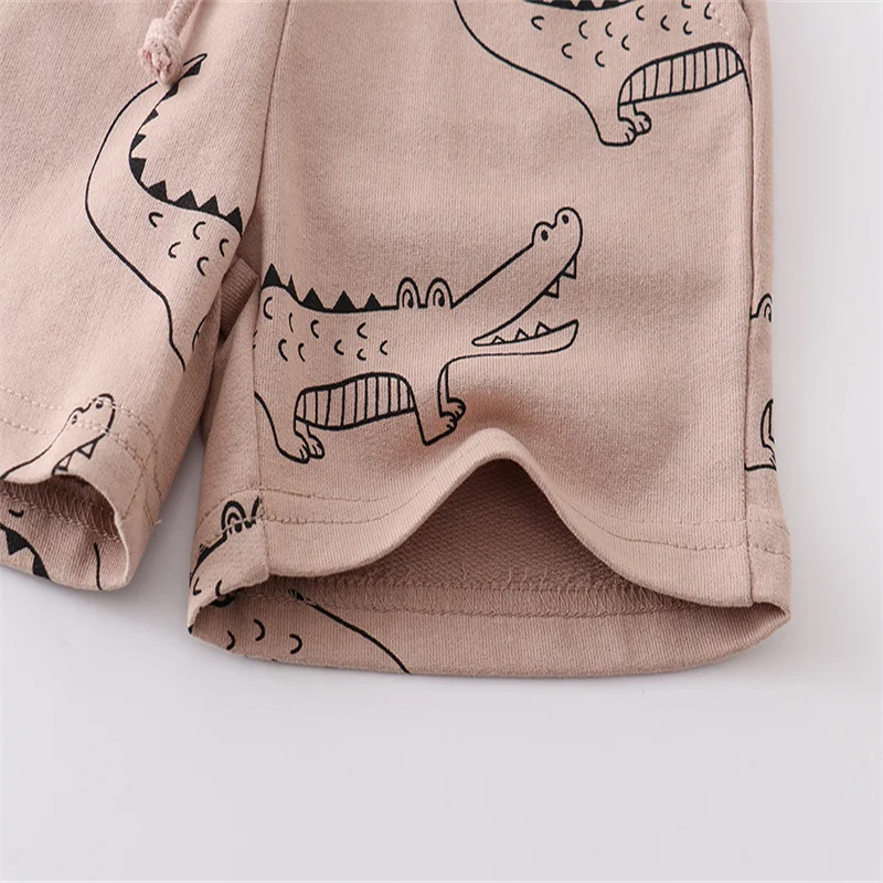 Jumping Meters 2-7T Crocodile Boys Girls Shorts Toddler Kids Drawstring Animals Print Hot Selling Children's Short Pants - Image 5