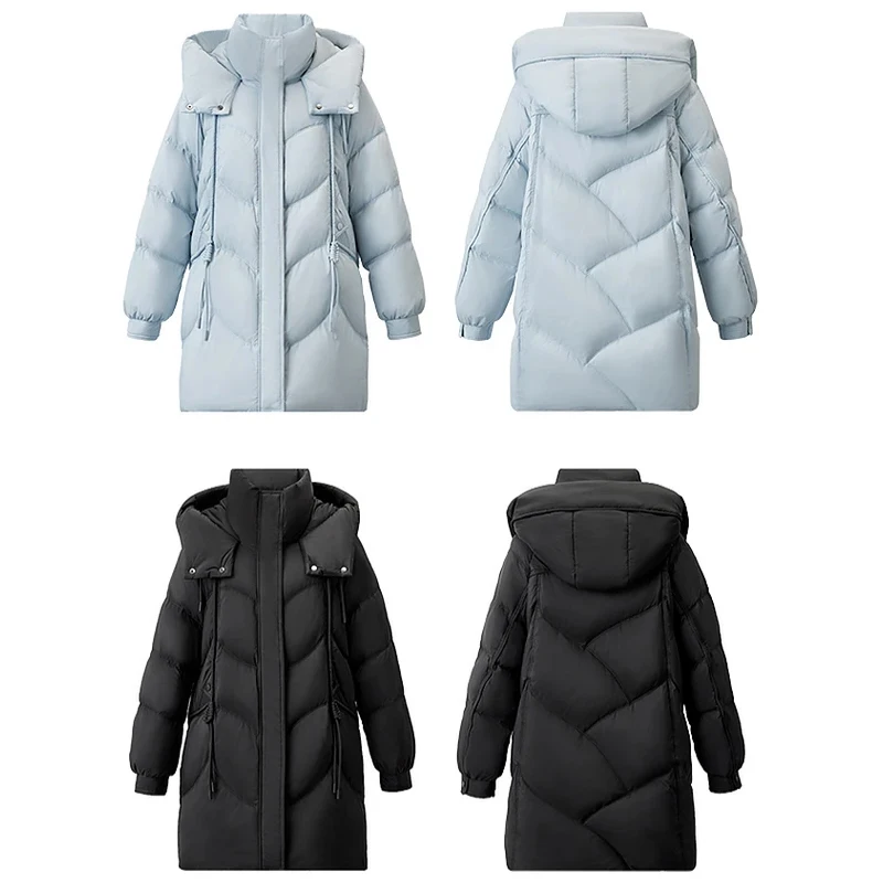 SENTUBILA 90% White Duck Down Coat Women 2024 Winter Thick Stand Neck Long Down Coat Puffer Jacket Women Outerwear W44Y56274 - Image 6