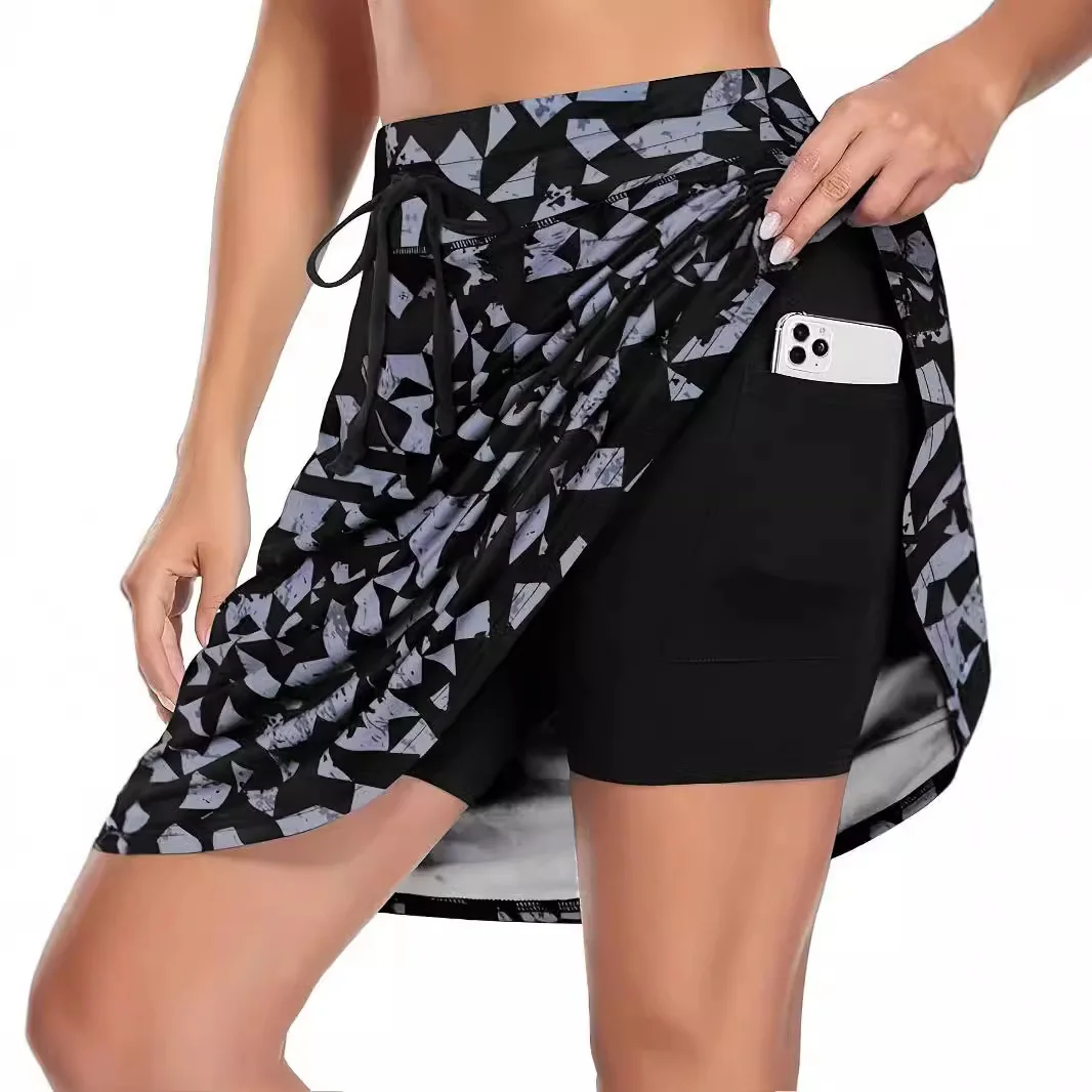 Girls' Summer Skirts Fake Two Girls' Underpants Skirts Running Outdoors Sport Skirt Pockets Fitness Casual Shorts 2025 - Image 2