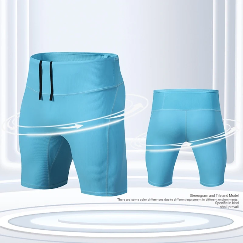 Men’s Quick-Dry Gym Compression Shorts with Mesh Back & Pockets - Image 4