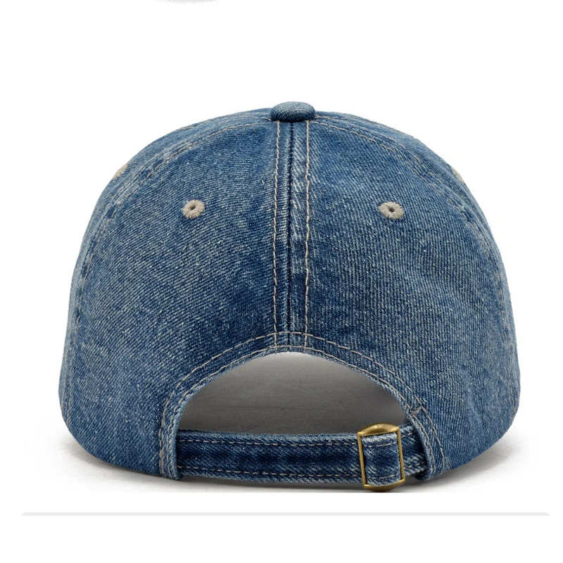 2024 Denim Baseball Cap Men Women Embroidery Letter Jeans Snapback Hat Casquette Summer Sports Hip Hop Cap Gorras Unisex hats - Image 4