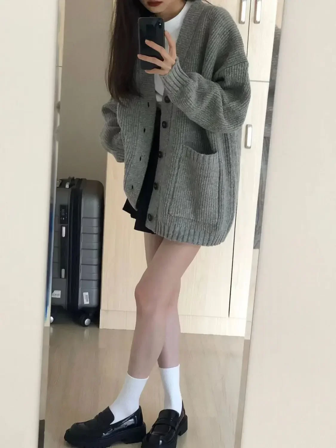 Women's Cardigan Sweater Women Grey Beige Camel Knit Korean Style Popular Autumn Fashion Women's Clothing 2024 Trend Outerwear - Image 5