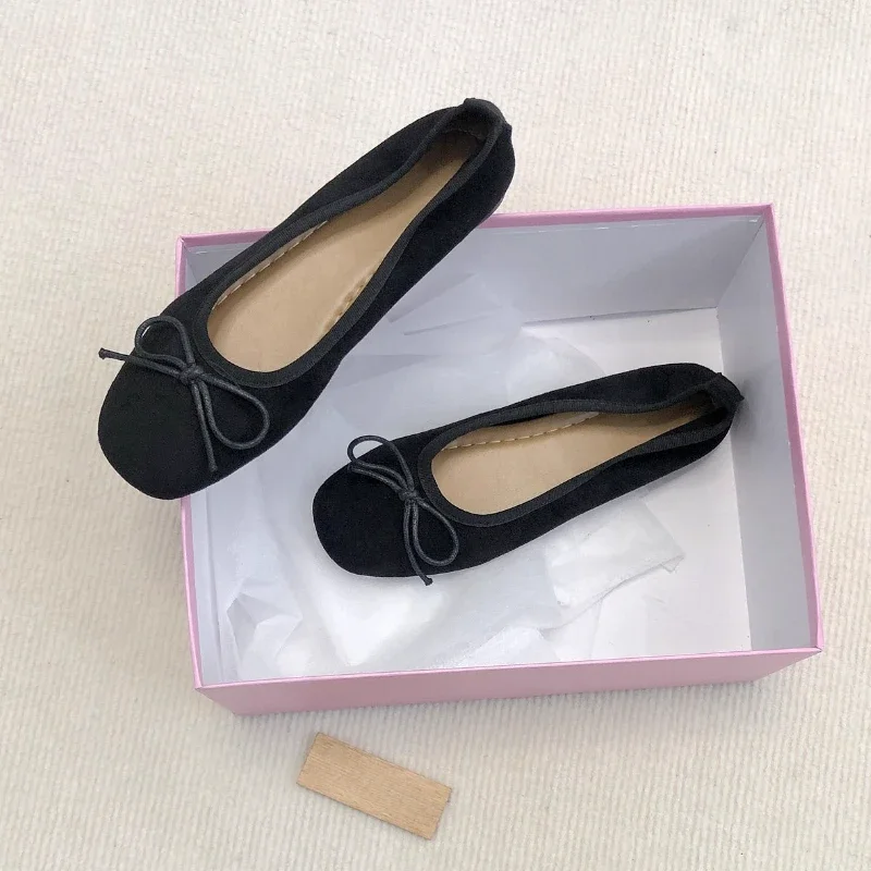 Soft Leather Ballet Flats Shoes Women Bow Tie Casual Streetwear Slip on Basic Loafers Spring Autumn Office Ladies Shoes New 2025 - Image 4