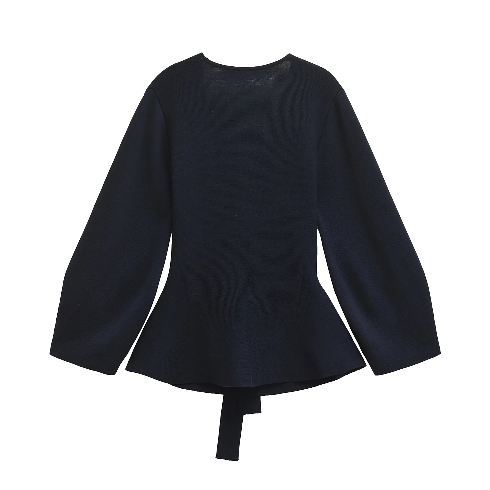 TRAFSHE Spring Women Shoulder Pad Belt Knit Blazer Women Retro V-neck Long Sleeve Versatile Female Coat Women Clothes 9598/128 - Image 3
