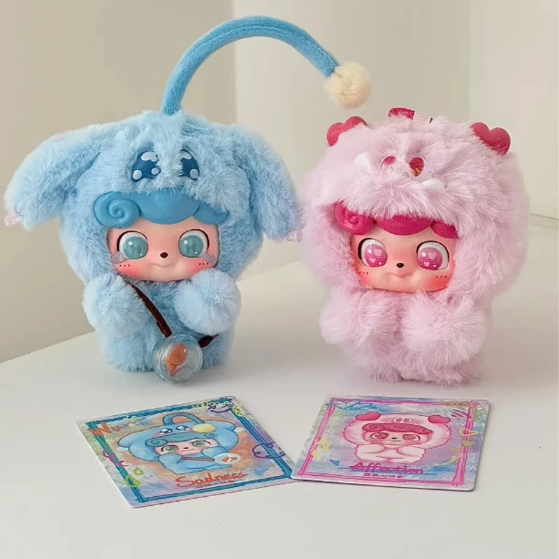 Q.Kid Mystery Boxes Emotional Furry Monster Plush Pendant Figurine Trendy Toy Collection Model Dolls Girl Bedroom Ornament Gift - Image 5