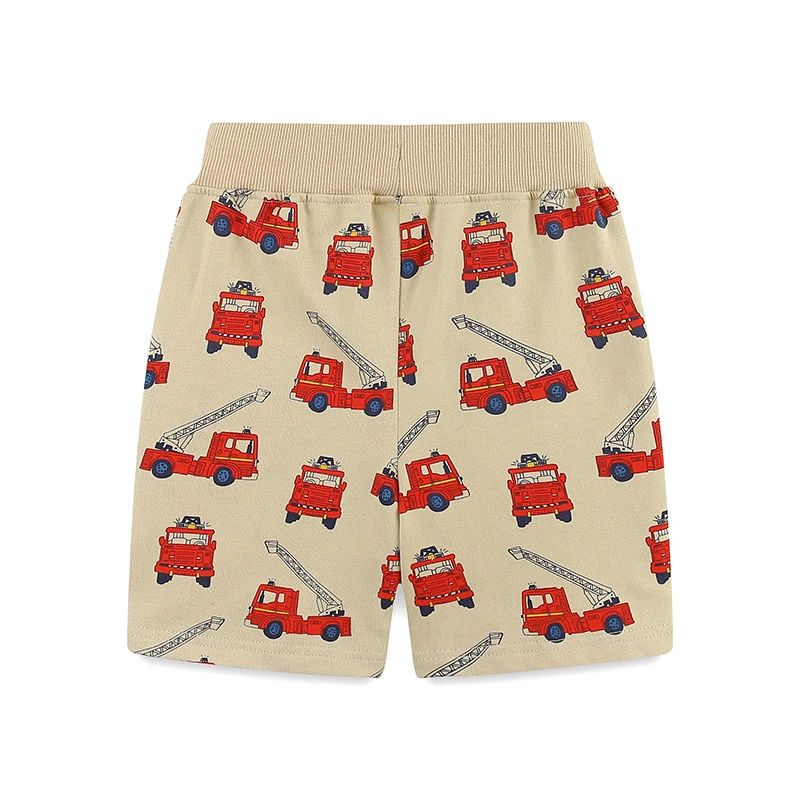 Little maven Baby Boys Children's Clothing 2025 Summer Short Cartoon Fire Truck Pants Cotton Soft Comfort Kids Clothes 2-7 Years - Image 2