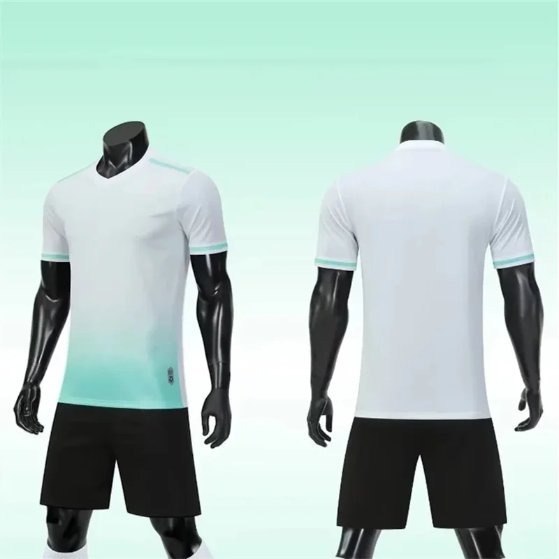 Football Jerseys High Quality Blank Soccer Short Sleeve Shorts Kids Women Men Sport T-Shirt DIY Number Customization - Image 3
