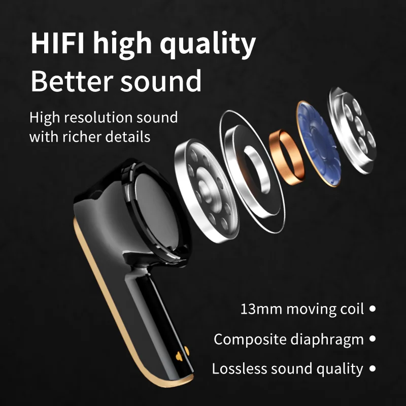 Wireless Bluetooth earphones TWS Touch Headset Sports Stereo Gaming Headset With Microphone For Universal Gaming - Image 5
